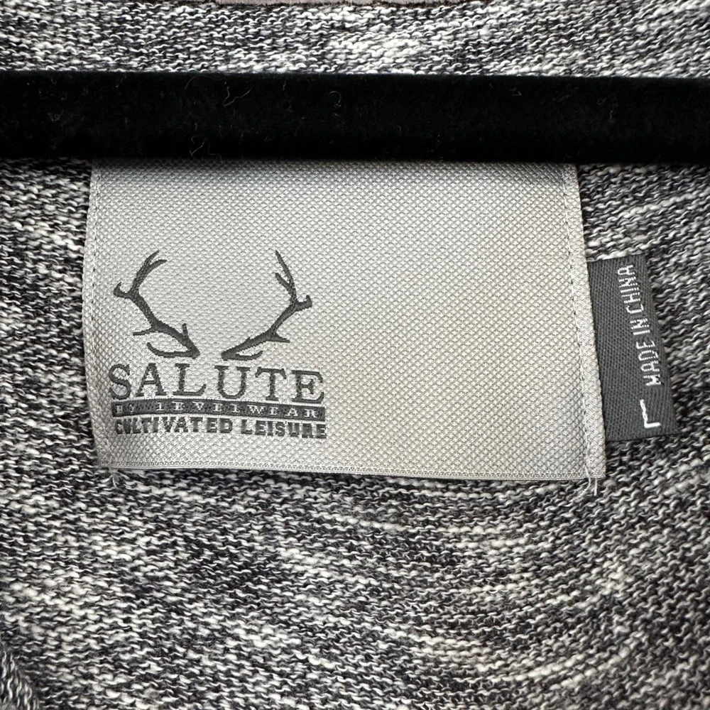 BUDWEISER SALUTE BY LEVELWEAR 1/4‎ ZIP PULLOVER SWEATER LARGE HEATHER GREY